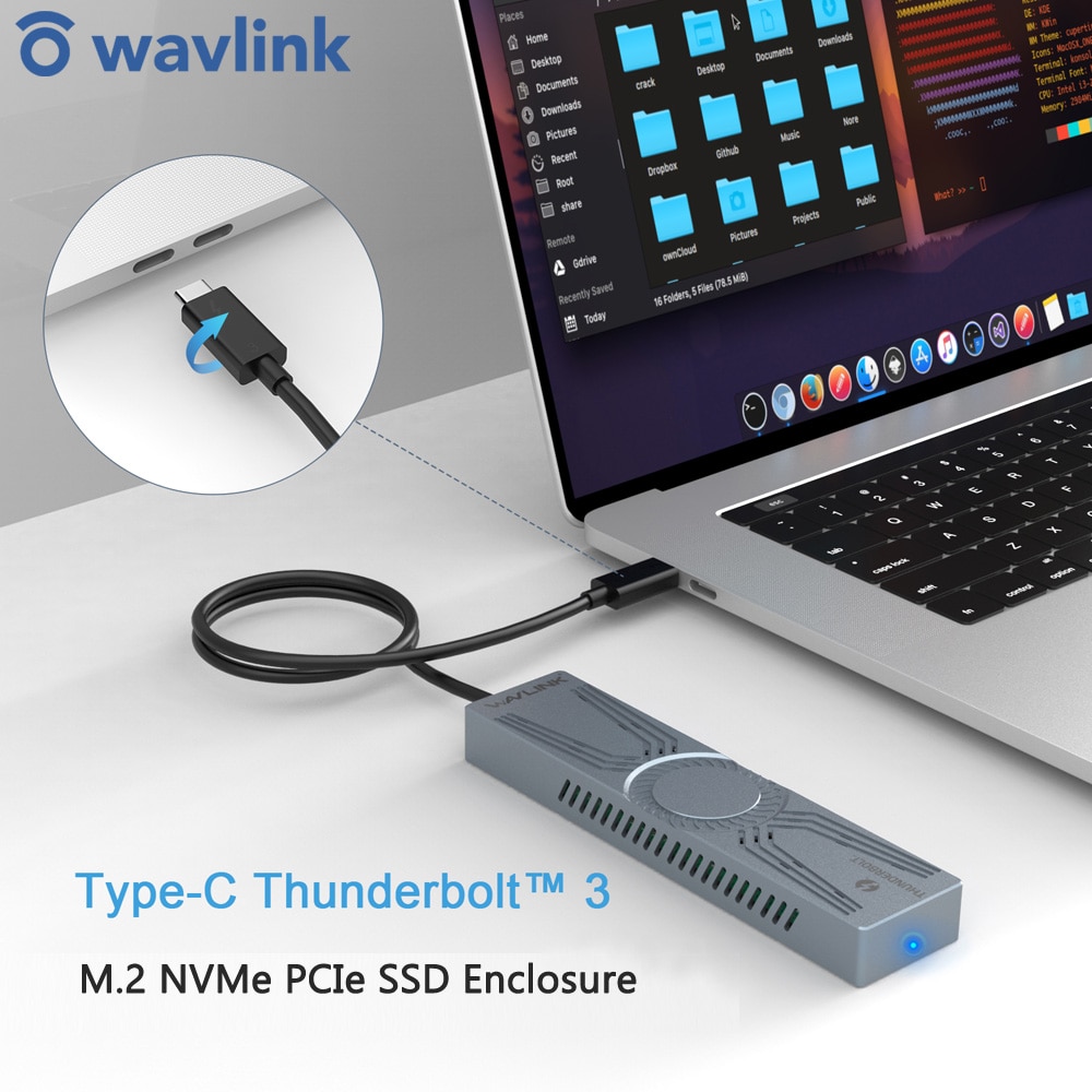Wavlink ޴ M.2 NVMe PCIe SSD EnclosureThunder..